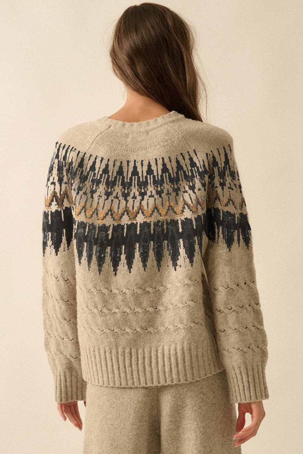 Fair Isle Raglan Sweater