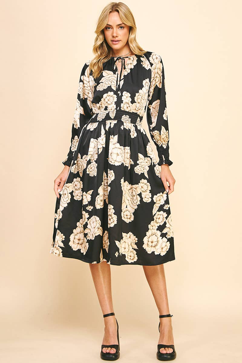 Floral Print Midi Dress