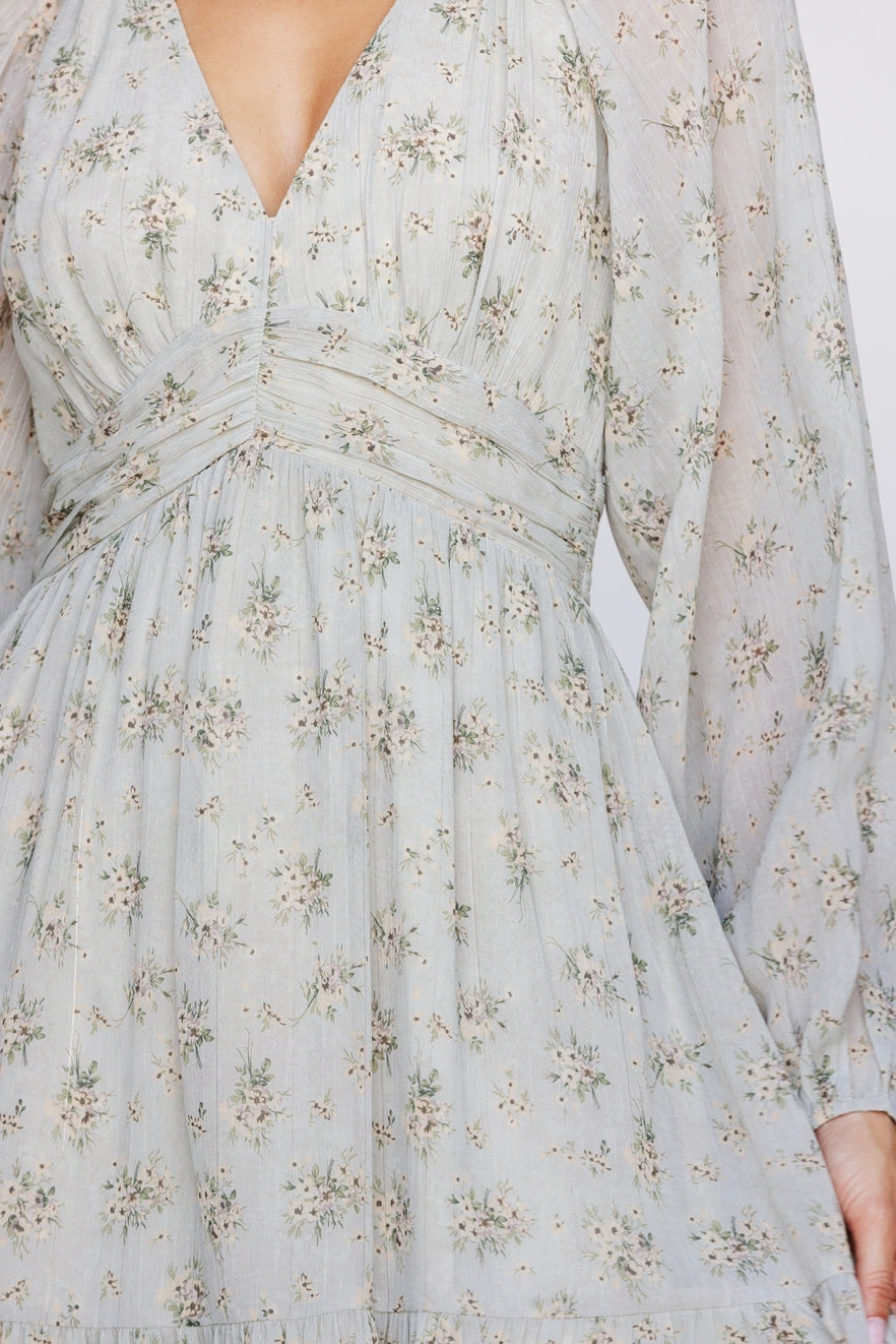 Floral Tiered Midi Dress