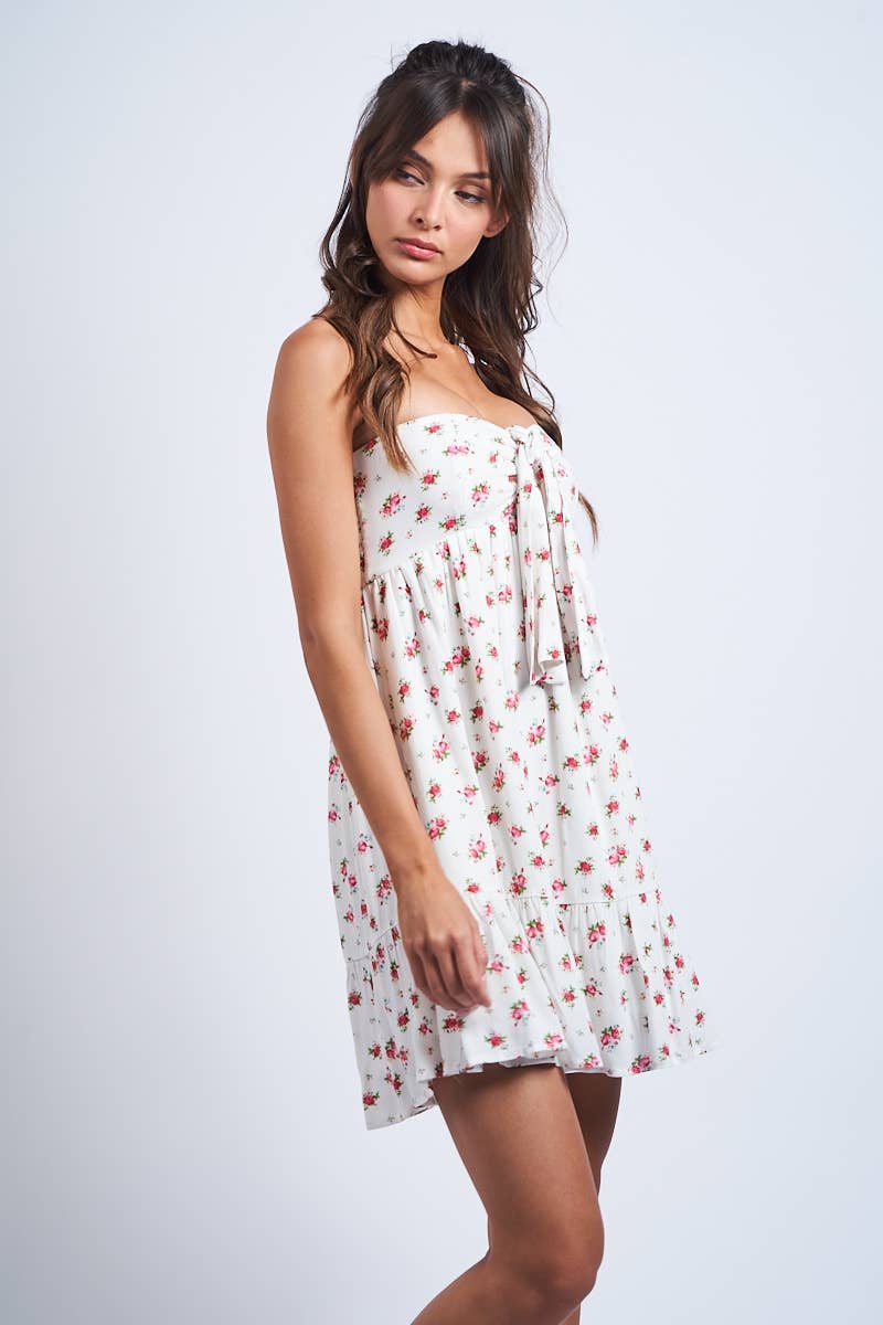 Front Tie Mini Dress