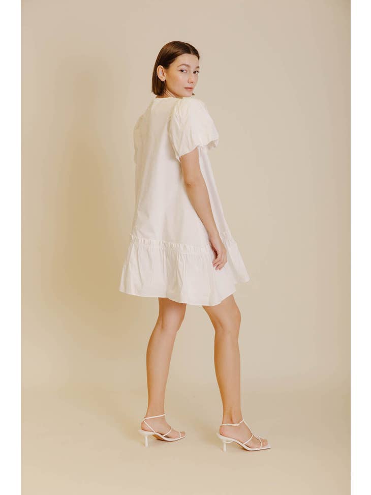 Assymetrical Poplin Mini Dress