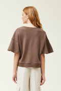Flutter Sleeve Terry Top