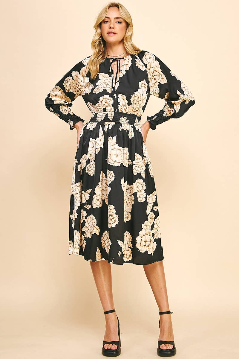 Floral Print Midi Dress