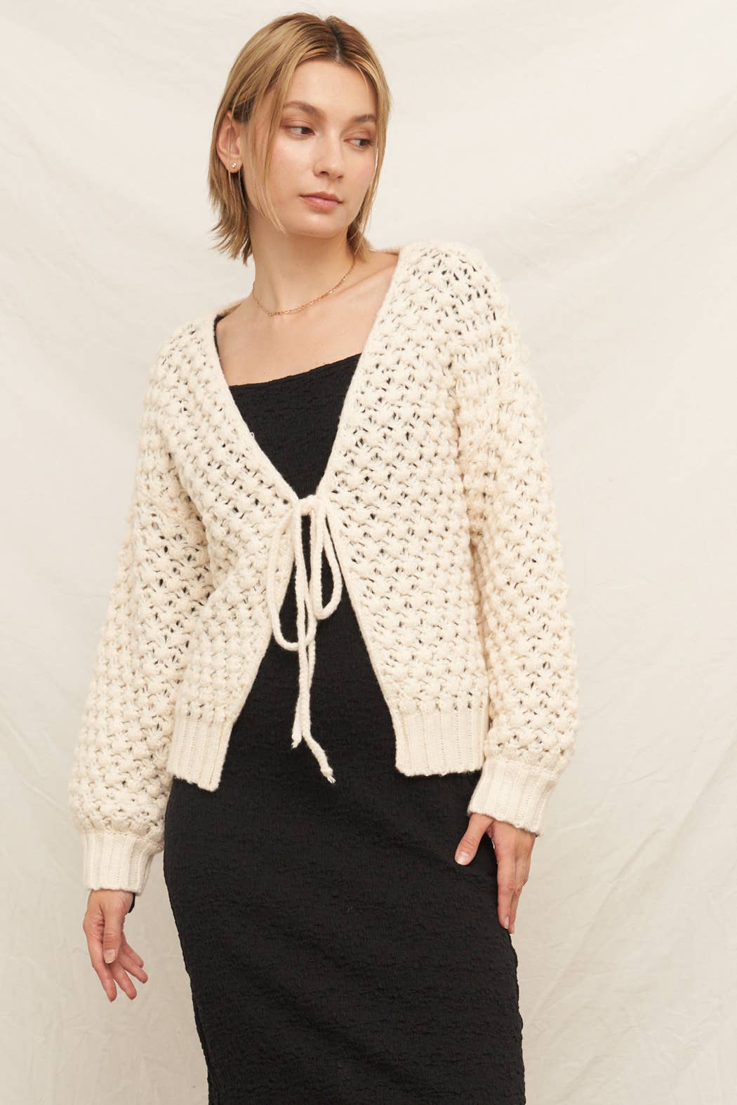 Front Tie Cardigan