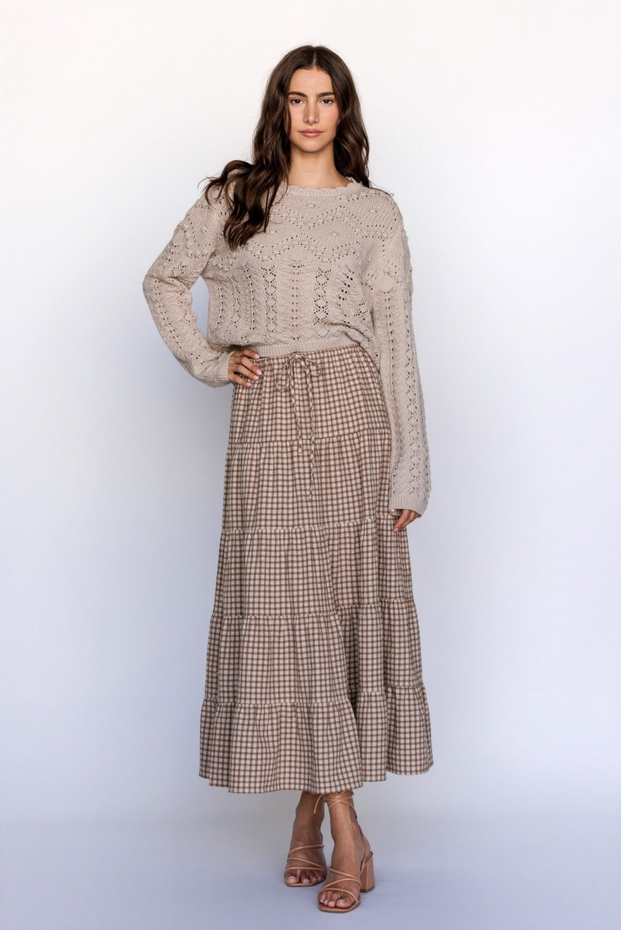 Pointelle Knit Sweater