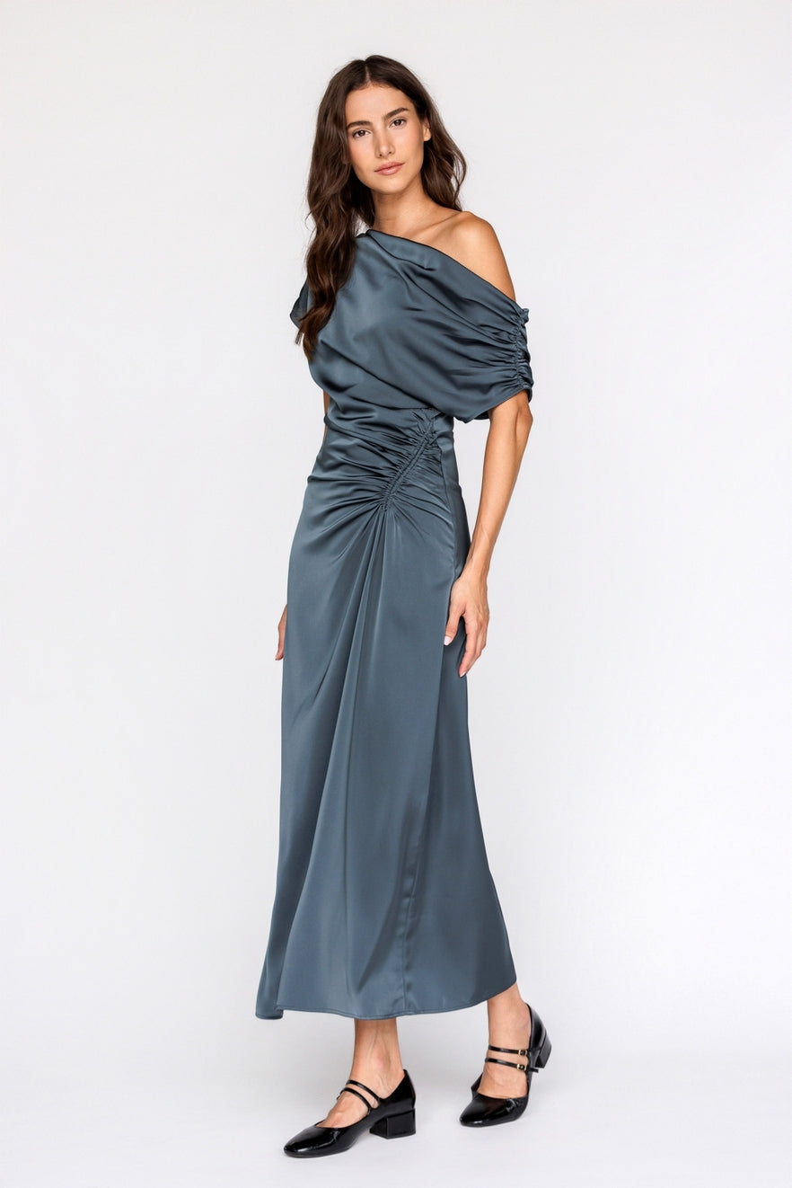 One Shoulder Midi Dress