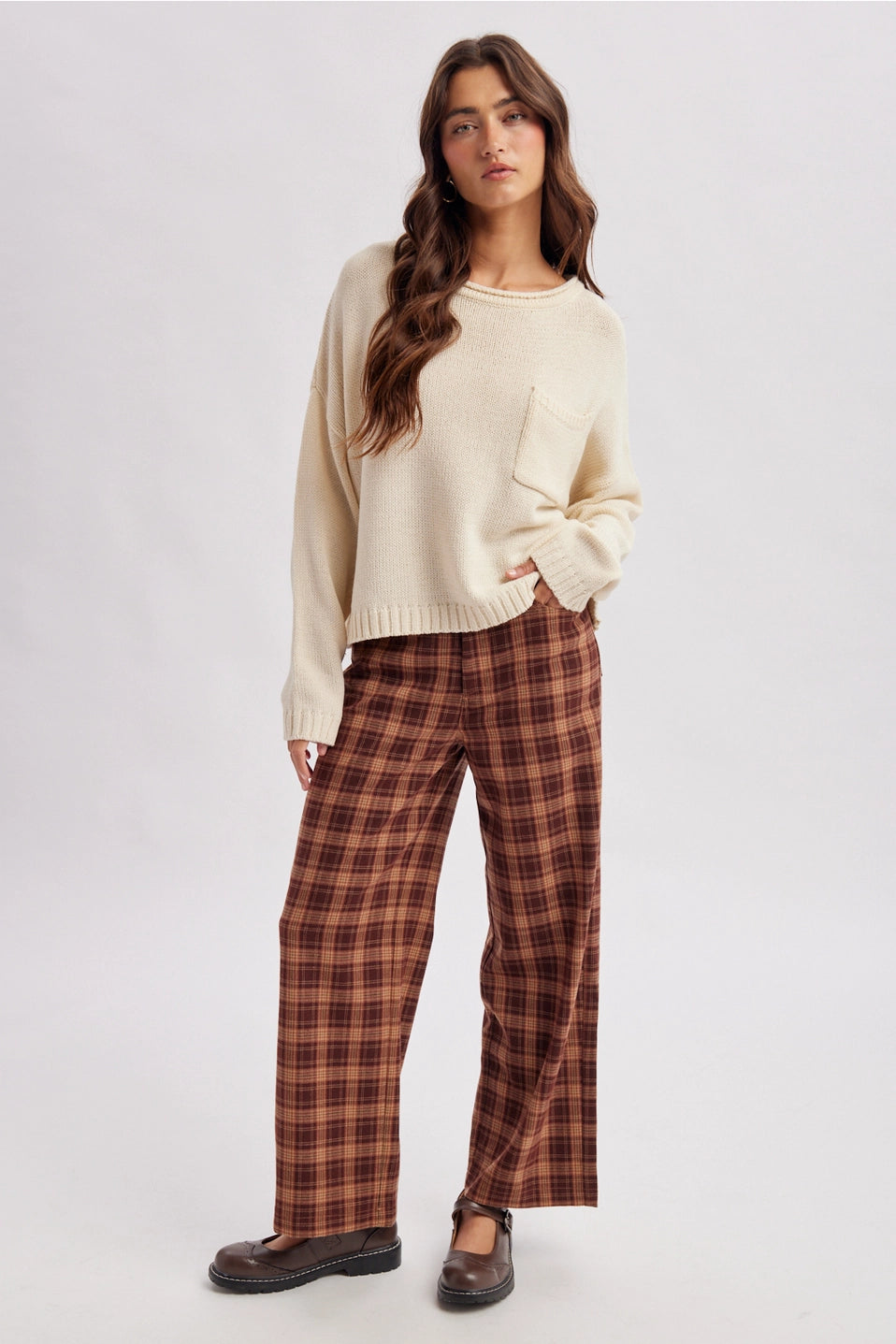 Roll-Neck Pocket Sweater