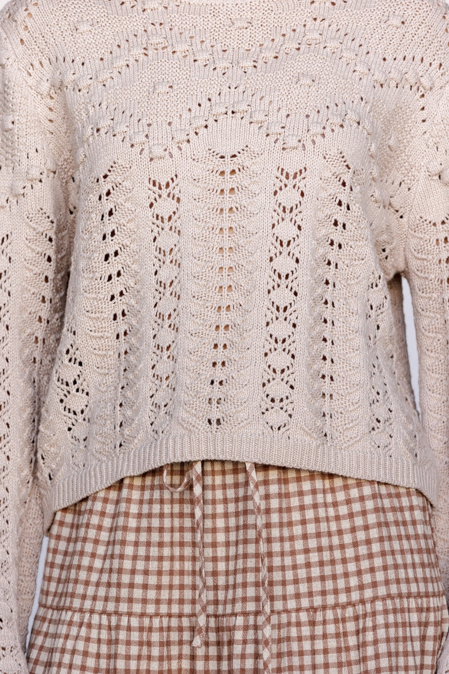 Pointelle Knit Sweater