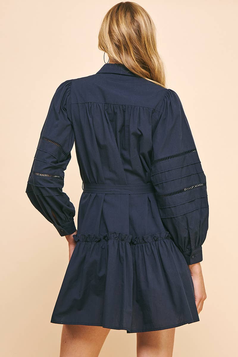 Button Down Belted Mini
