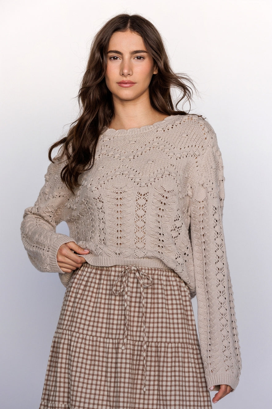 Pointelle Knit Sweater