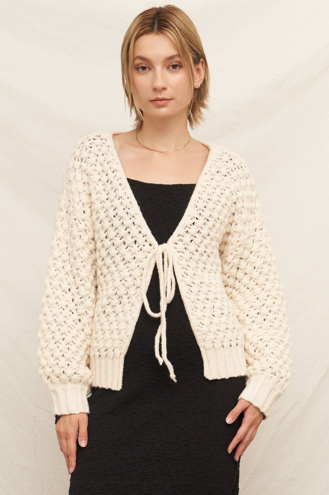 Front Tie Cardigan