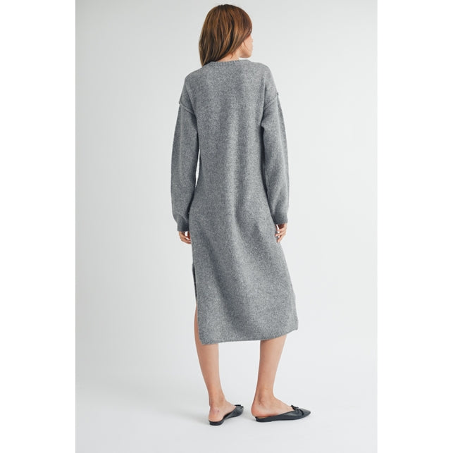 Brushed Sweater Midi Dress
