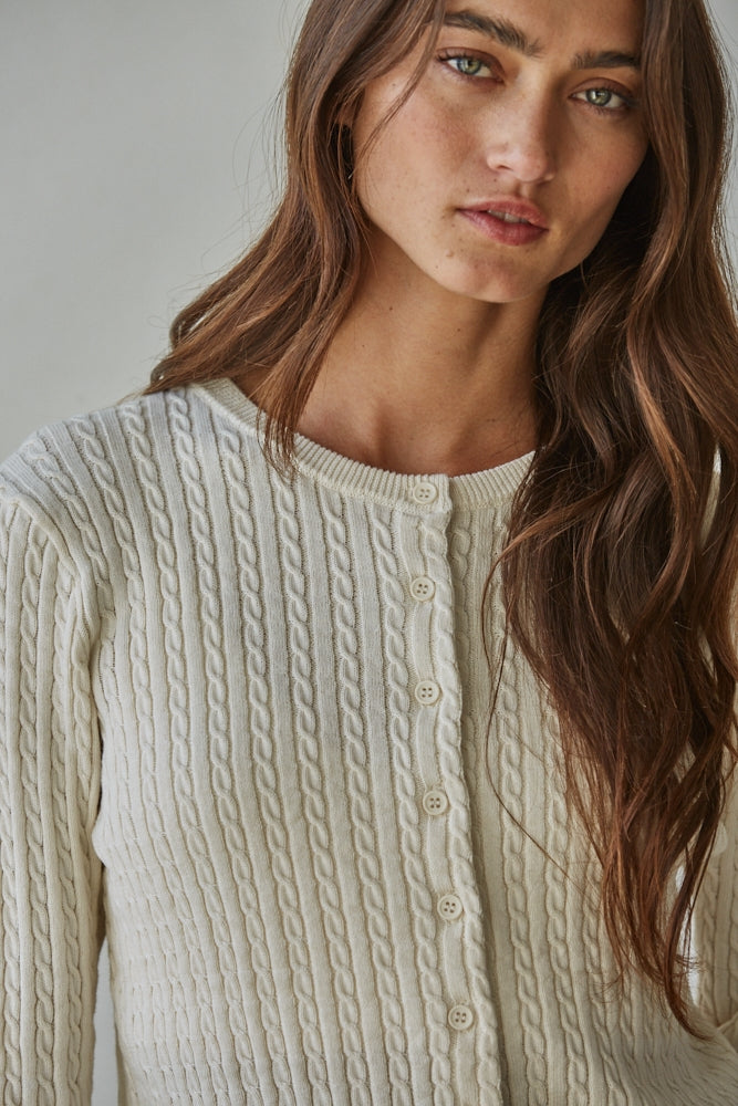 Cotton Button Down Cardigan