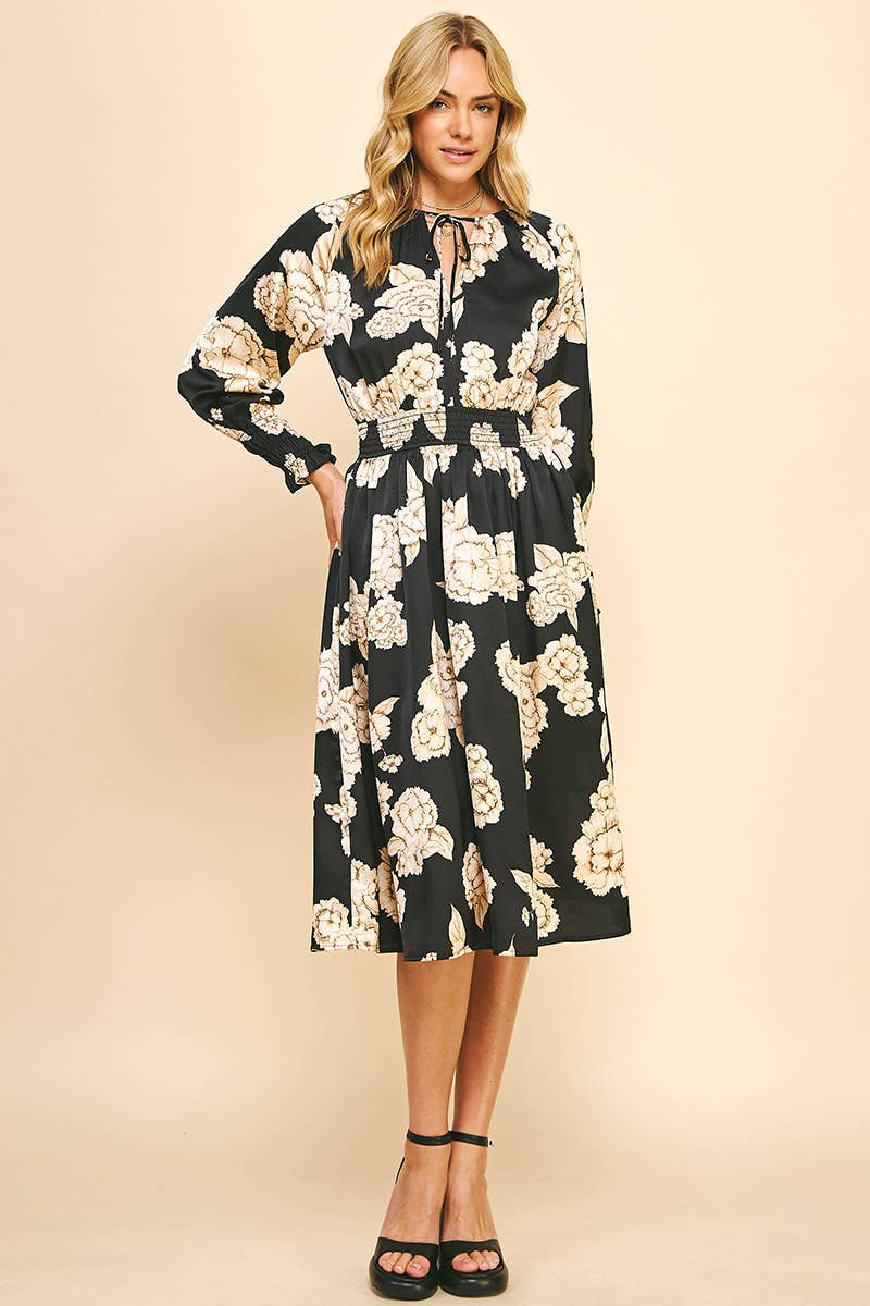 Floral Print Midi Dress
