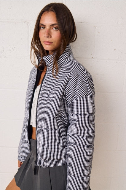 Gingham Puffer