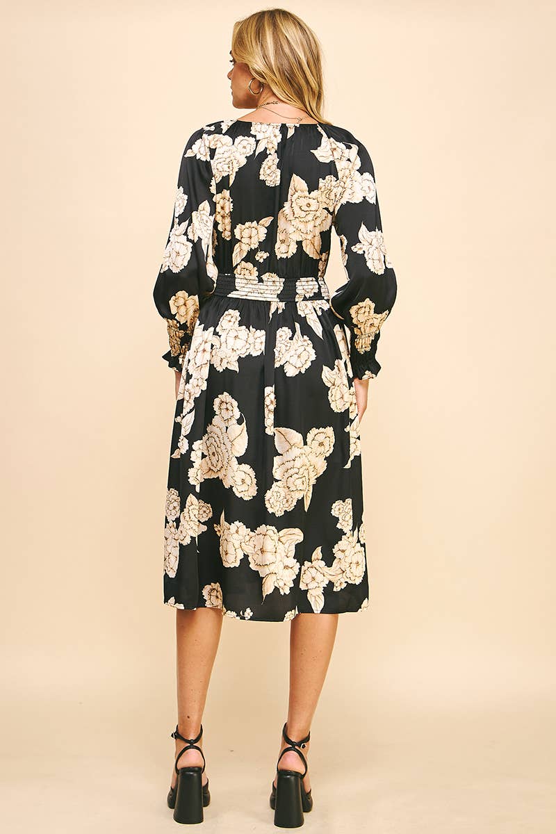 Floral Print Midi Dress