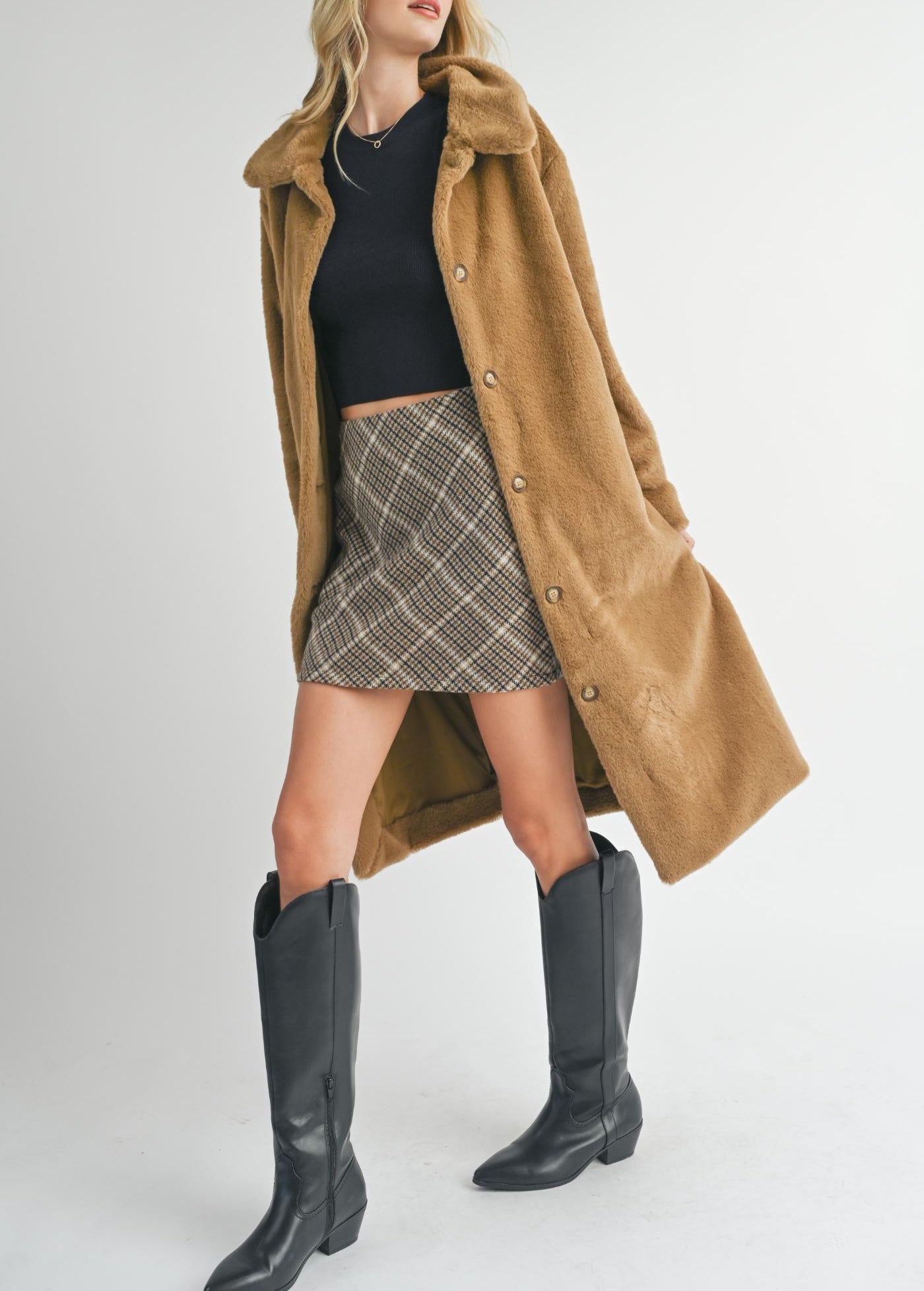 Eden Faux Fur Long Coat