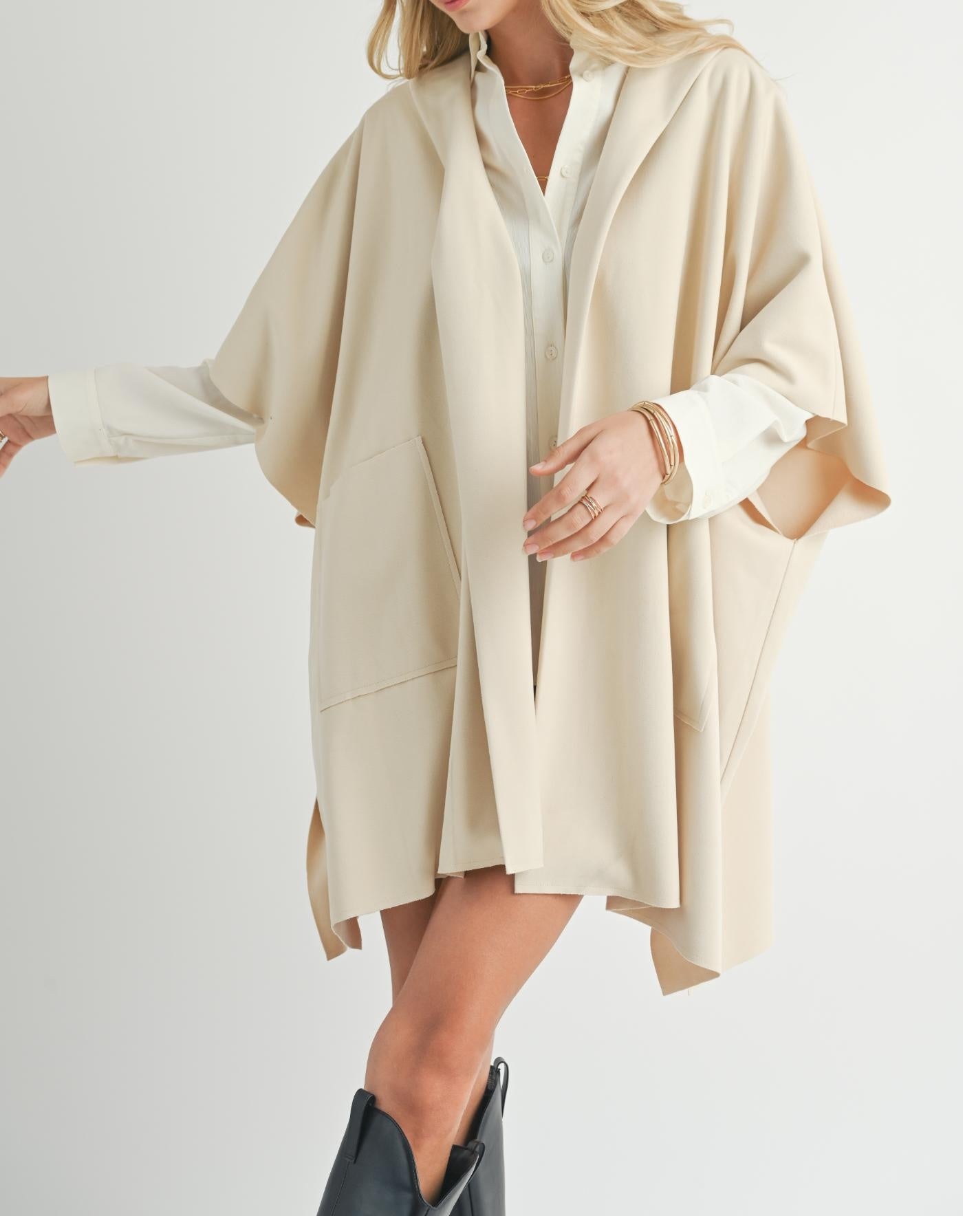 Lisha Belted Poncho