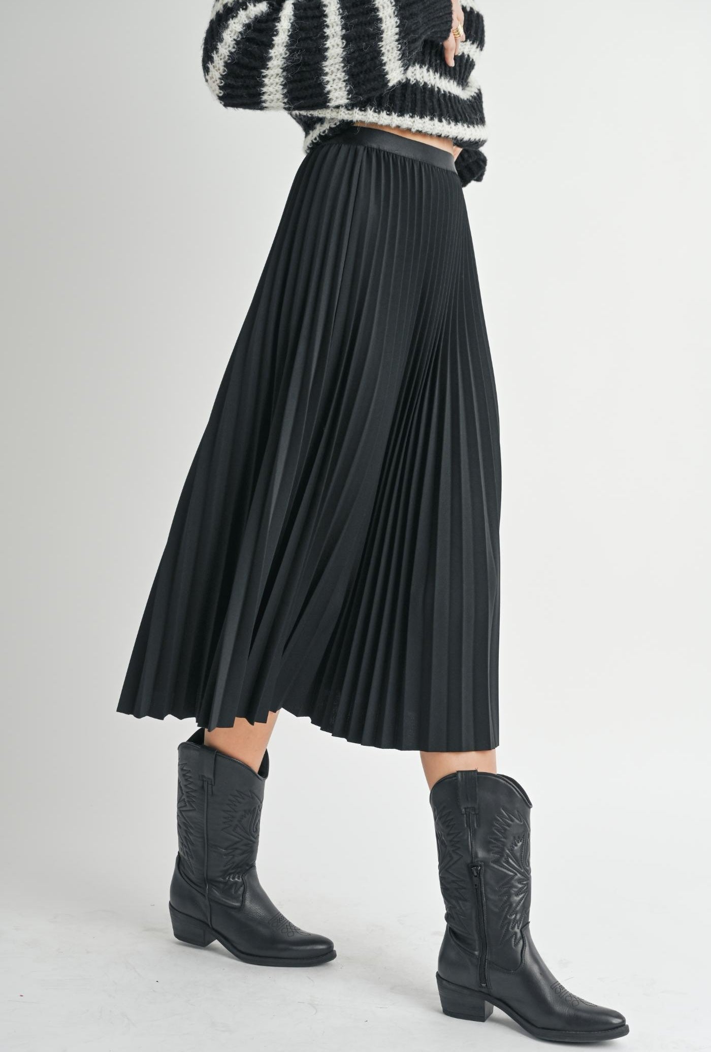 Full of Charm Pleated Midi Skirt