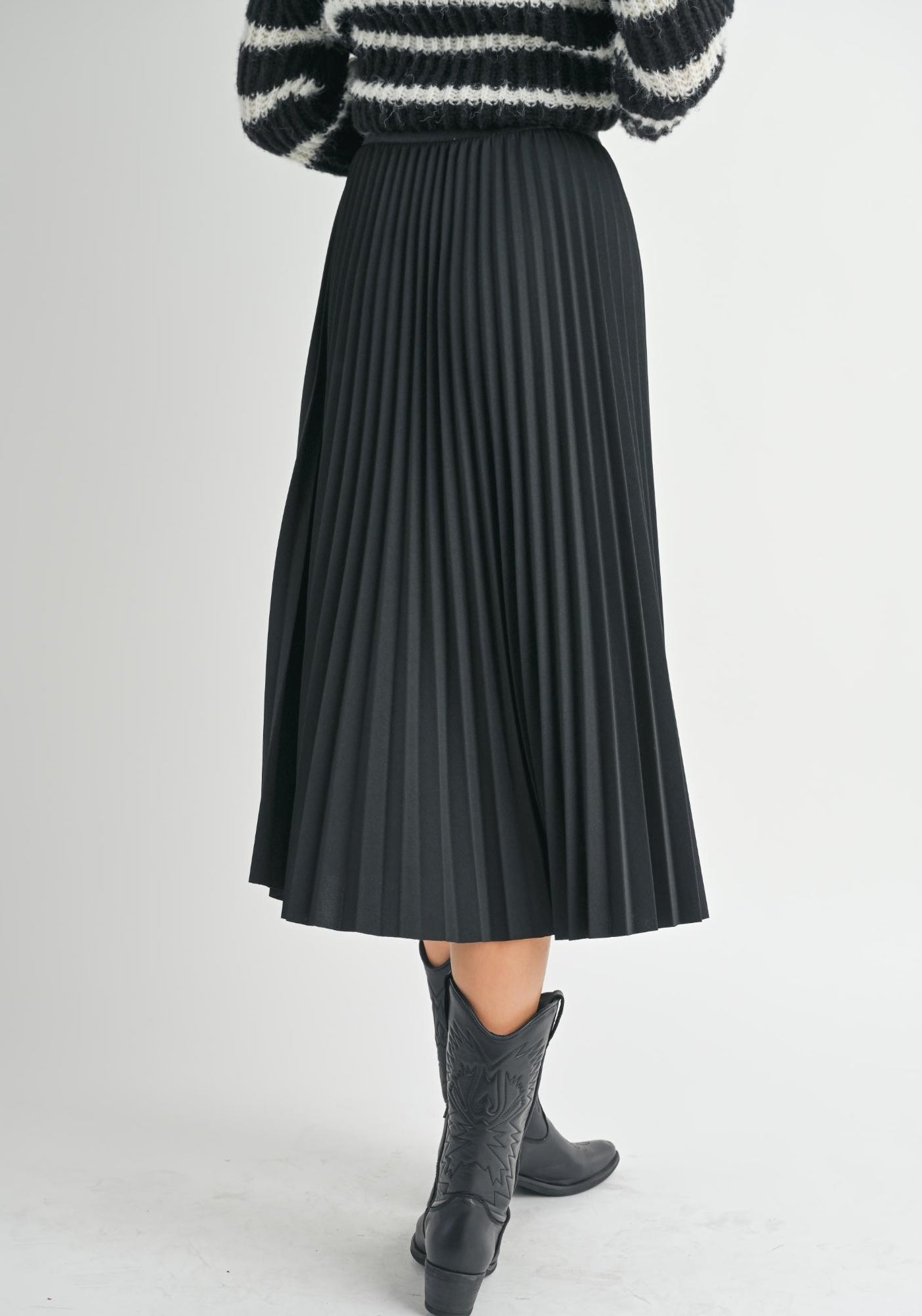 Full of Charm Pleated Midi Skirt
