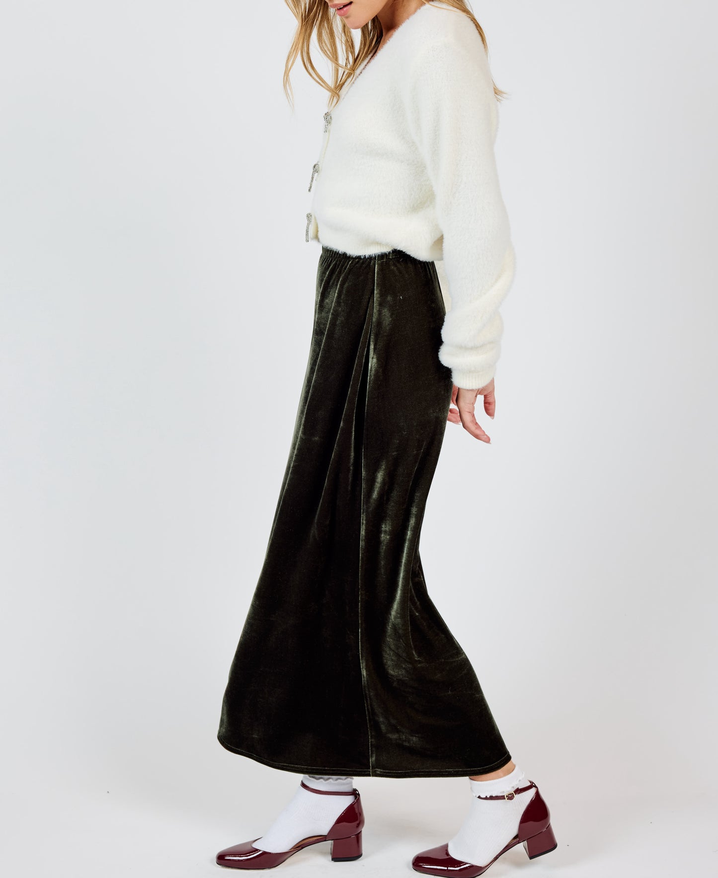 Midnight Oil Velvet Skirt