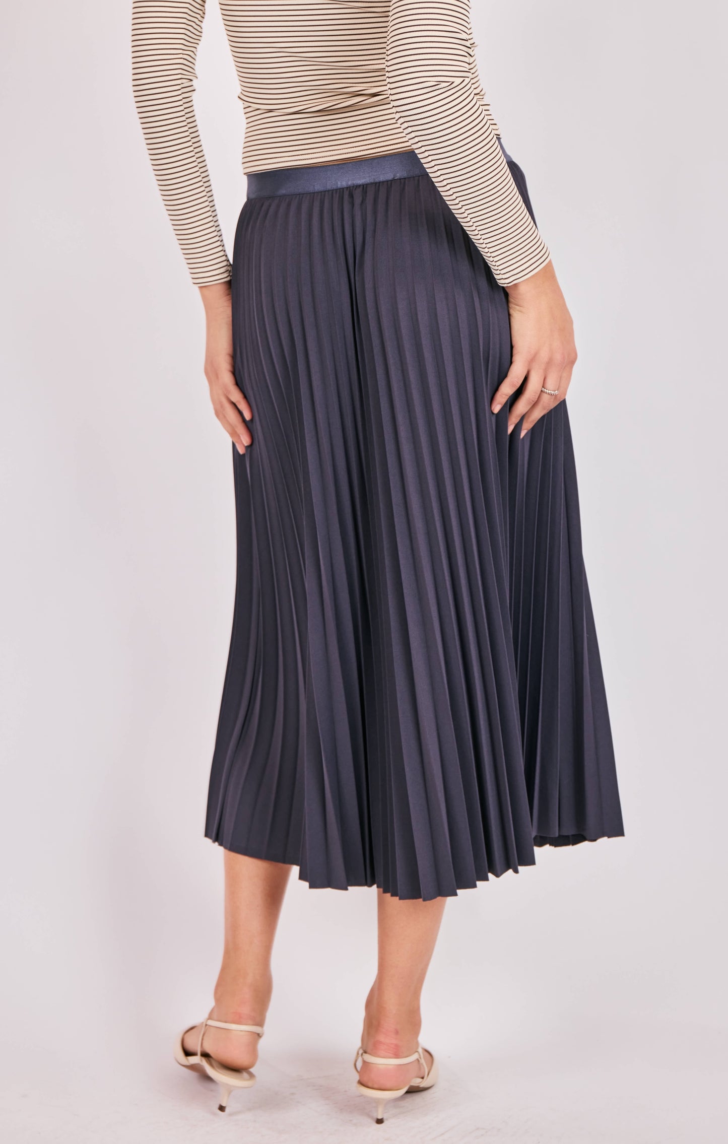 Pleated Midi Skirt