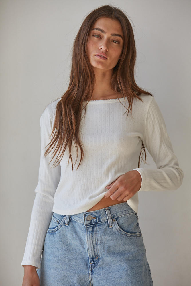 Pointelle Top