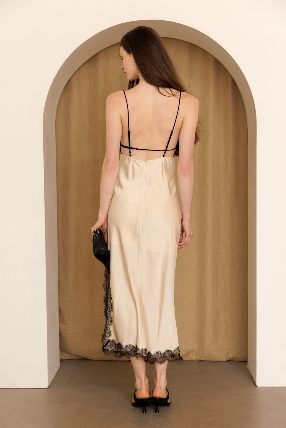 Lace Silky Slip Dress