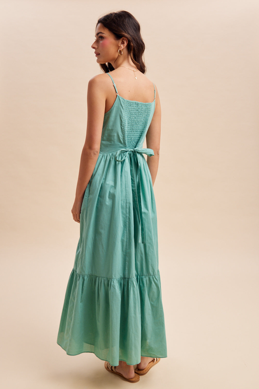 Button Down Cotton Maxi Dress