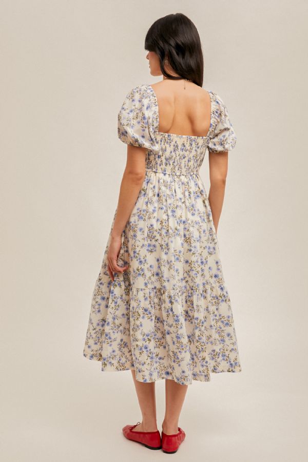Floral Square Neck Maxi