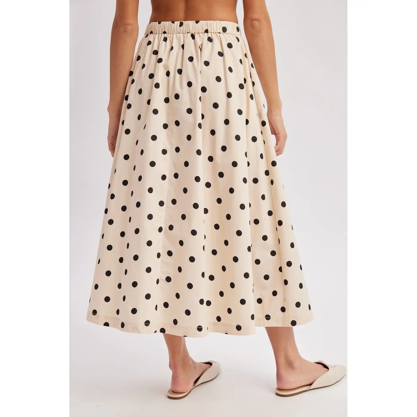 Polka Dot Midi Skirt