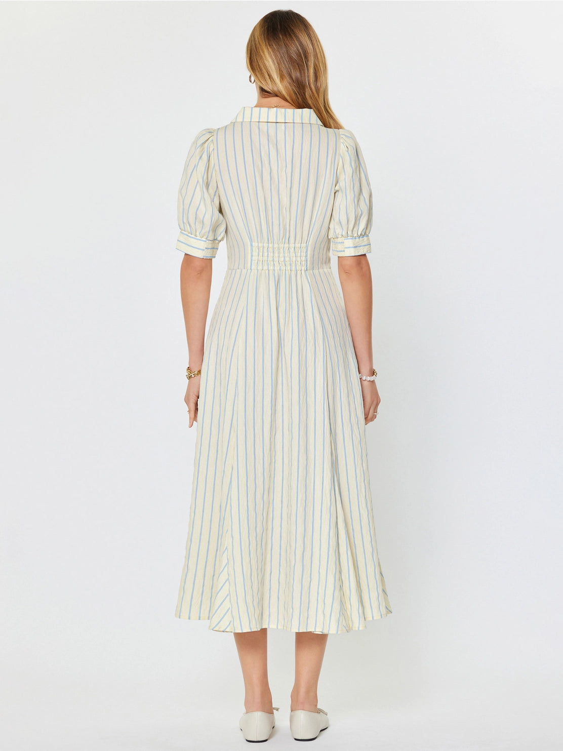 Striped Button-Down Maxi Dress