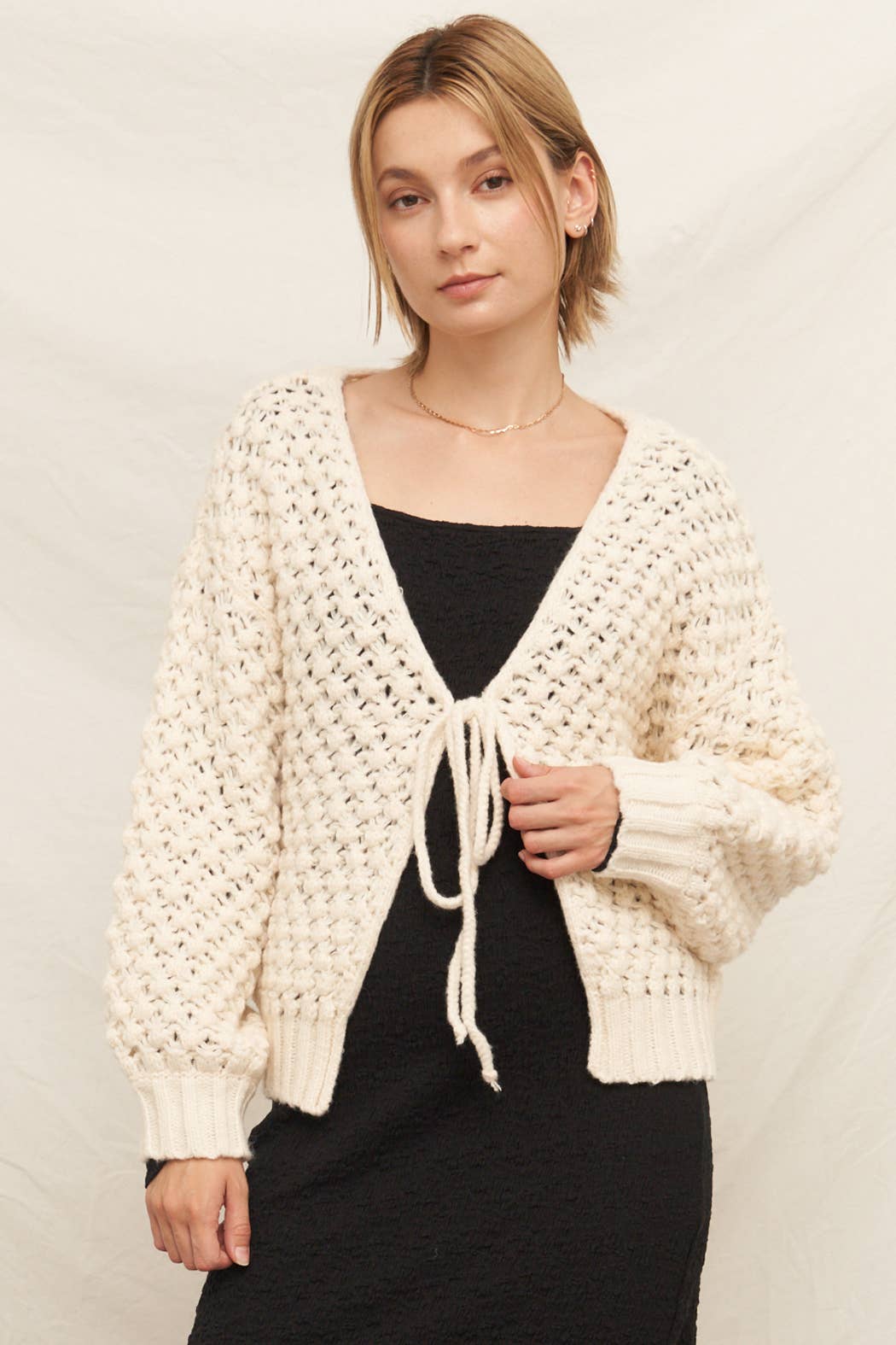 Front Tie Cardigan