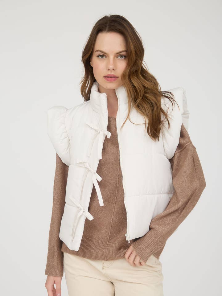 Flutter Sleeve Puffer Vest