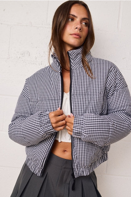 Gingham Puffer