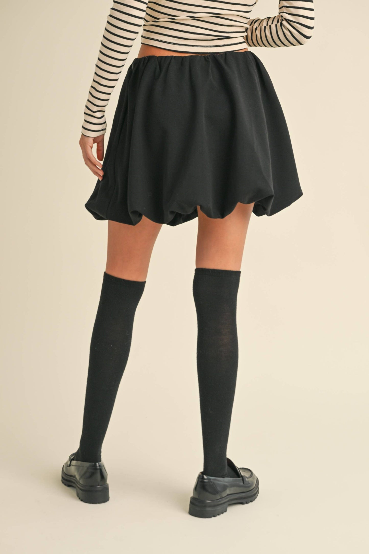 Bubble Bottom Mini Skirt