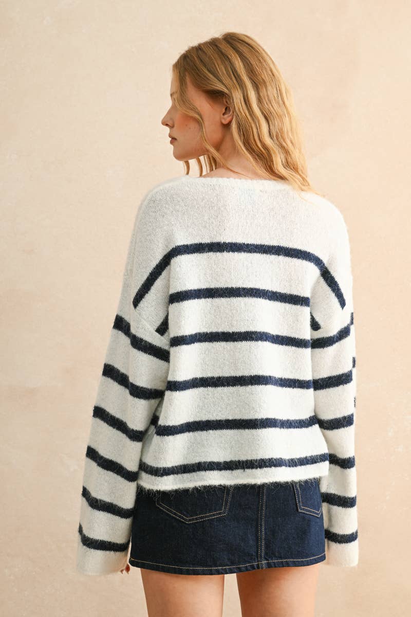 Striped Brushed Sweater