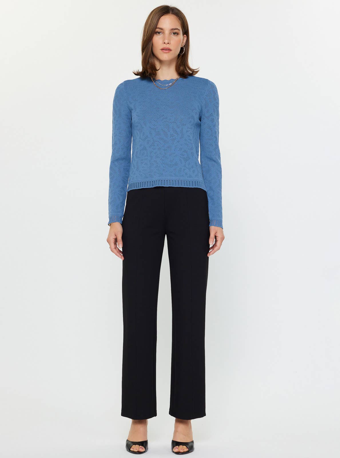 Scalloped Neck Sweater