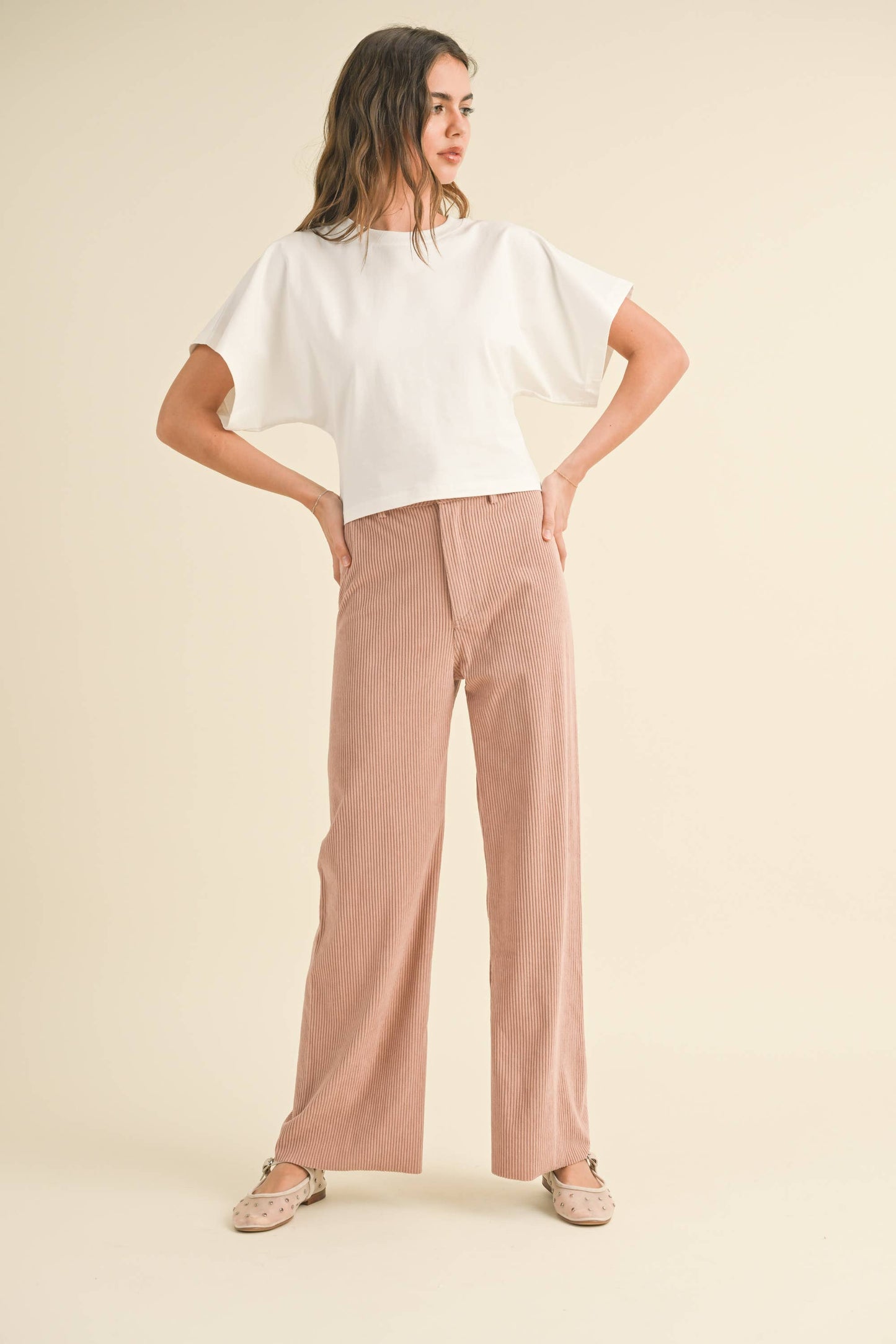 Corduroy Raw Edge Pants