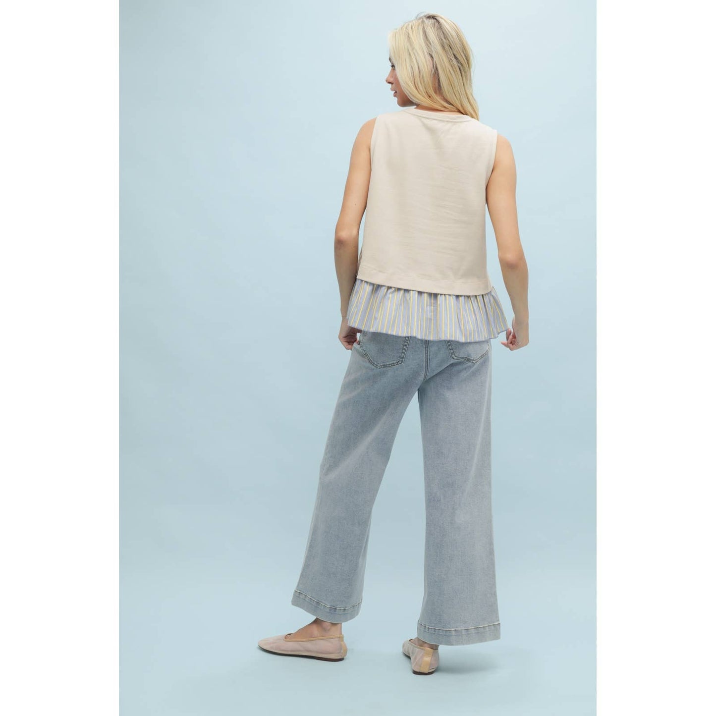 Twofer Striped Hem Tank
