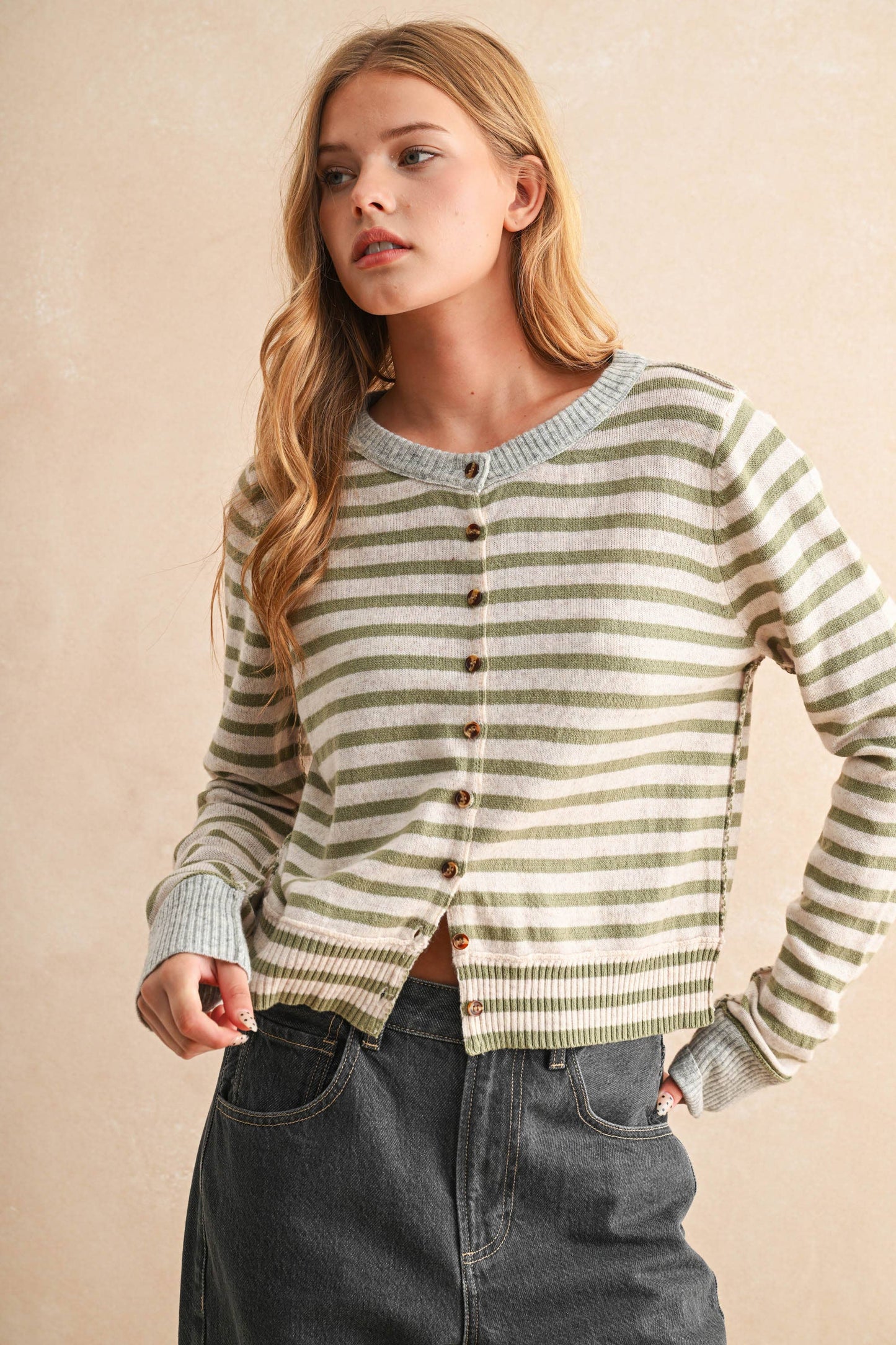 Thin Striped Cardi