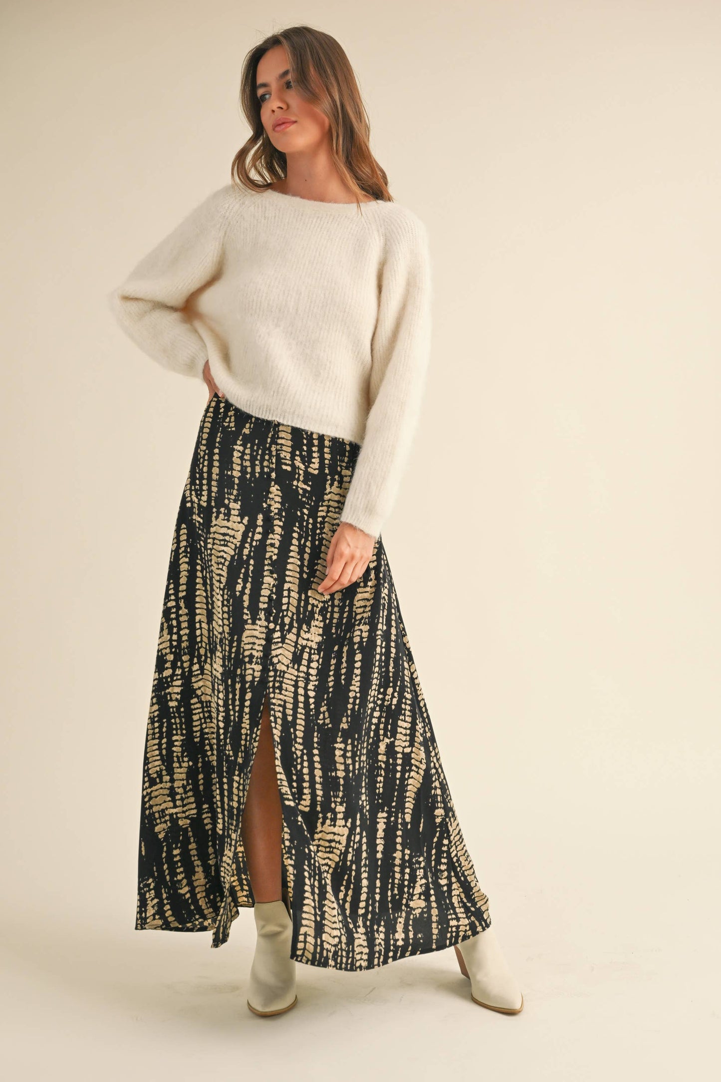 Pattern Maxi Skirt