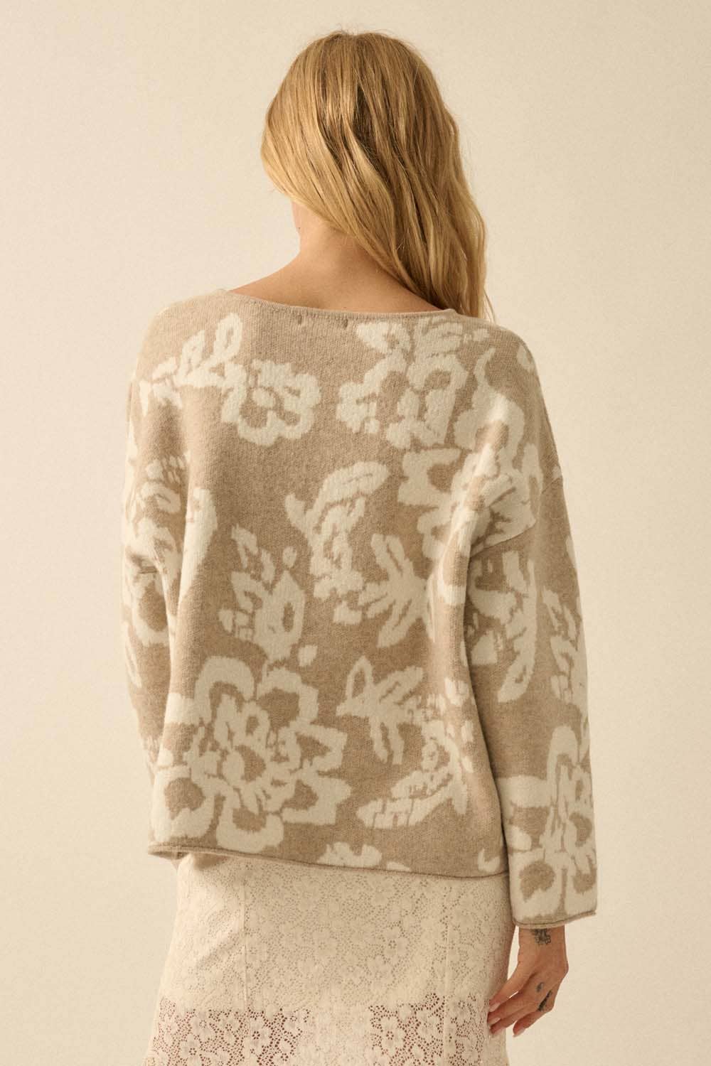 Floral Jacquard Sweater
