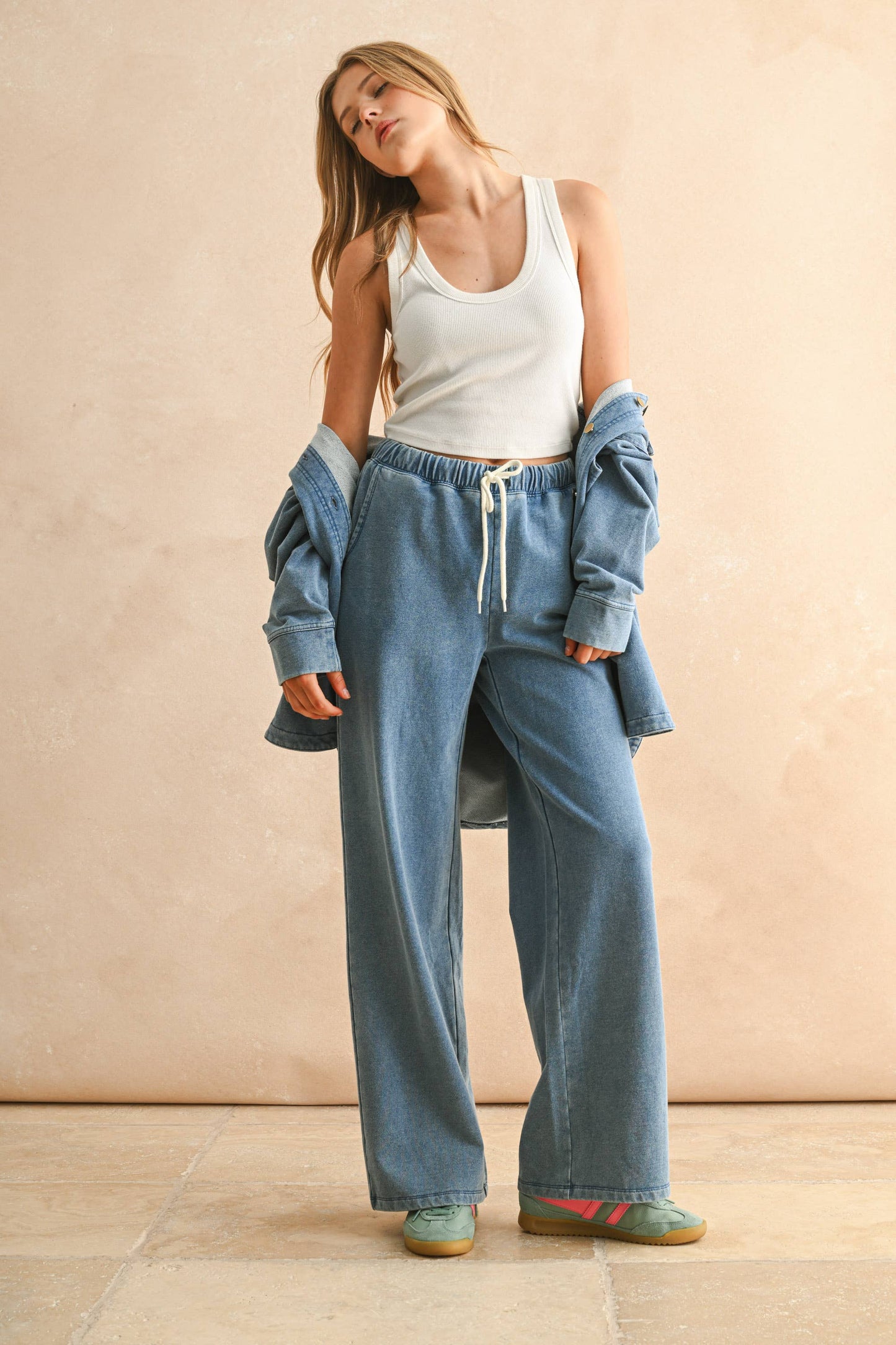 Washed Knitted Pants