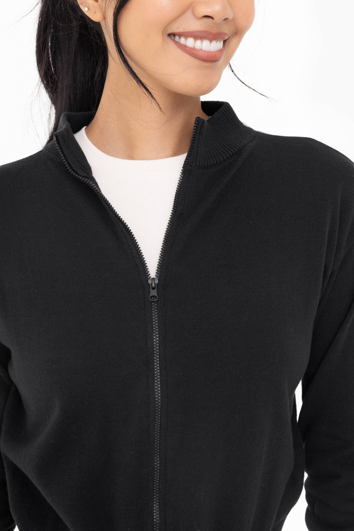 Lightweight Varsity Stripe Cotton Zip Up Jacket