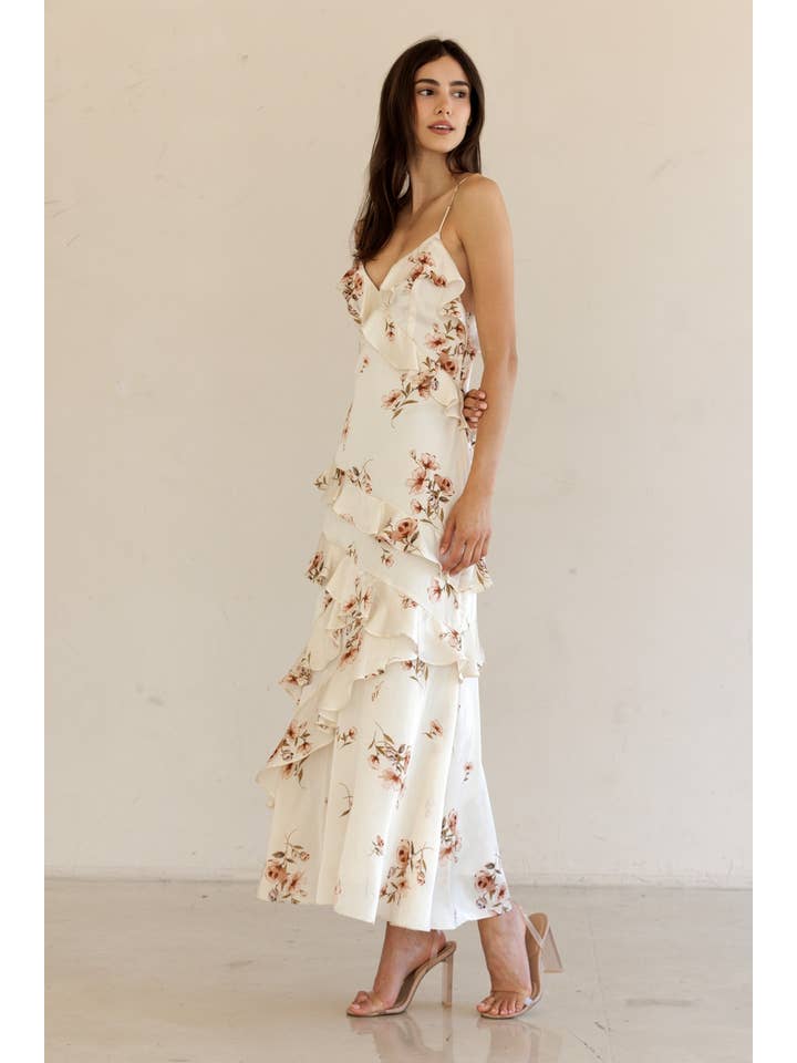 Floral Ruffle Maxi