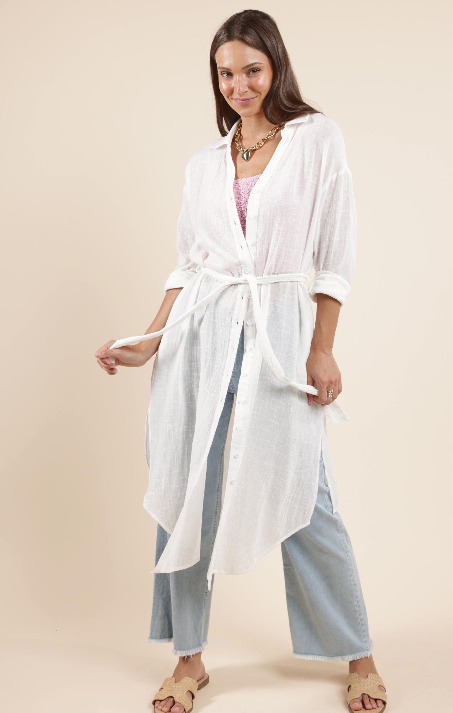 So Cal Duster Shirt Dress