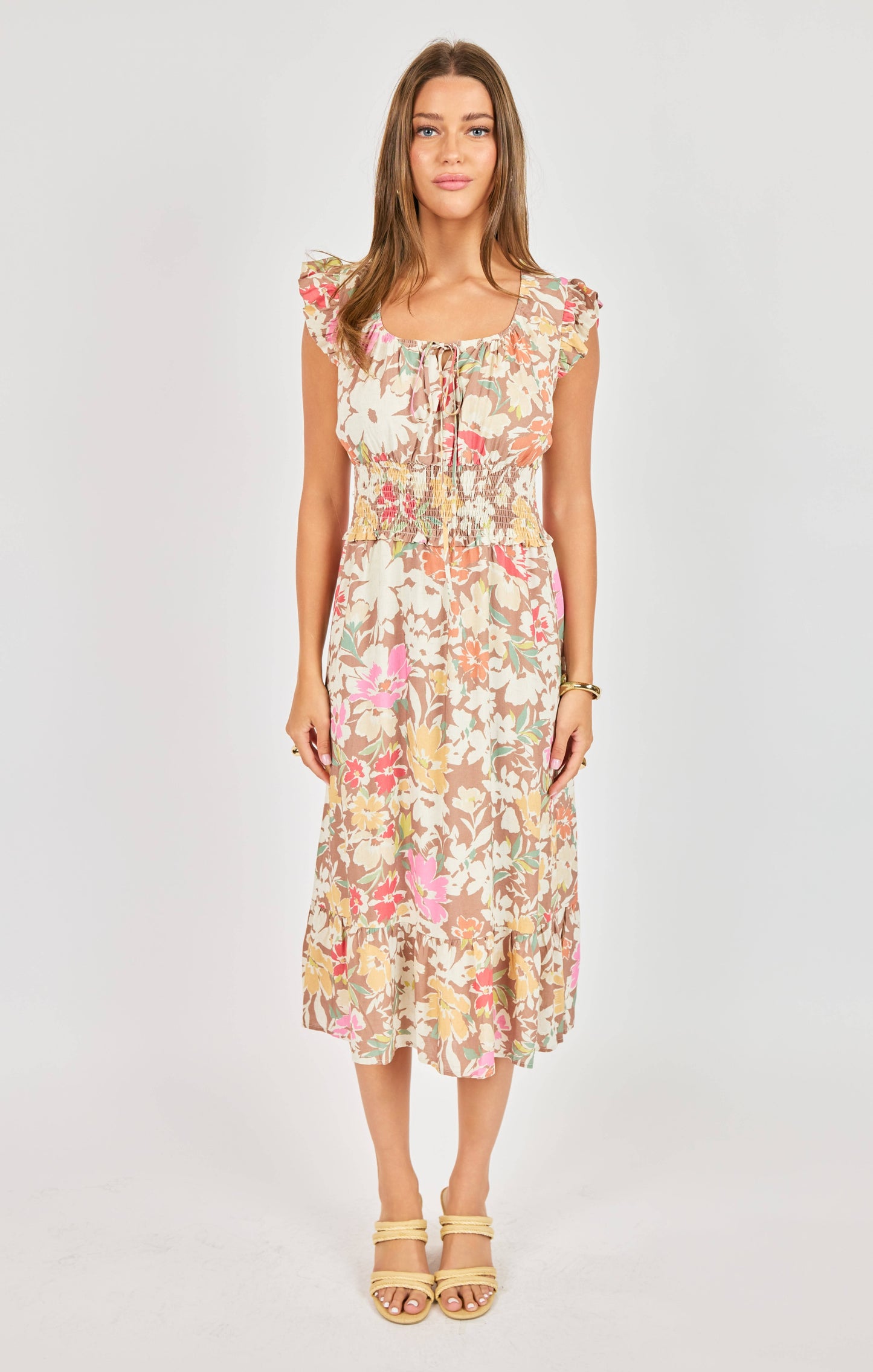 Floral Dunes Midi Dress