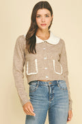 Collared Cardigan w/ Patch Pockets