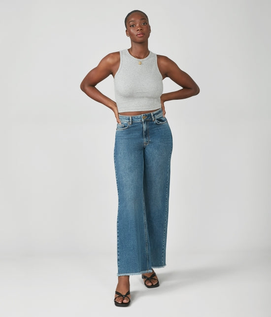 Milan High Rise Wide Leg Jeans